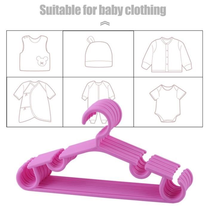 Lot De 40 Cintres Pour Bebe Et Enfant En Plastique Sur Crochet Rose Pour Fille Ou Garcon Cdiscount Maison