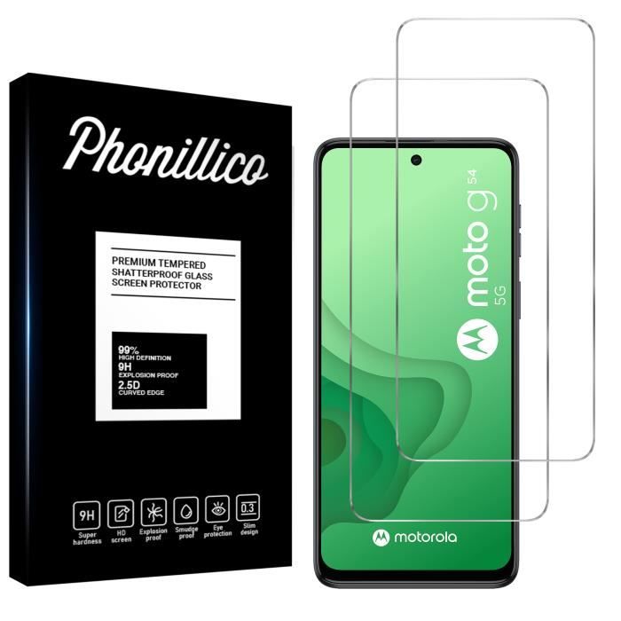 Films Verre Trempé pour Motorola Moto G54 [Pack 2] Vitre Protection Ecran Phonillico®