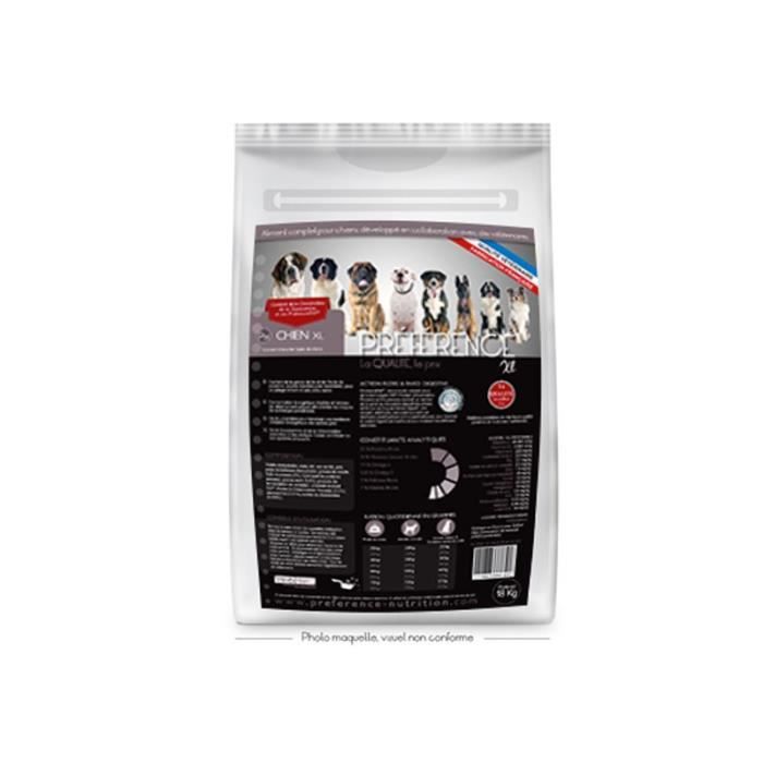Meilleurs prix pour Croquettes Préférence Nutrition Chien XL - 18 kg - Enrichies en graines de lin et en huile de poisson