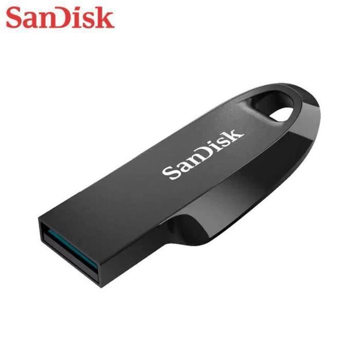 Clé USB SanDisk Ultra Curve 64Go USB 3.2 Gen1 100MB/s mémoire Flash Drive SDCZ550-064G-G46
