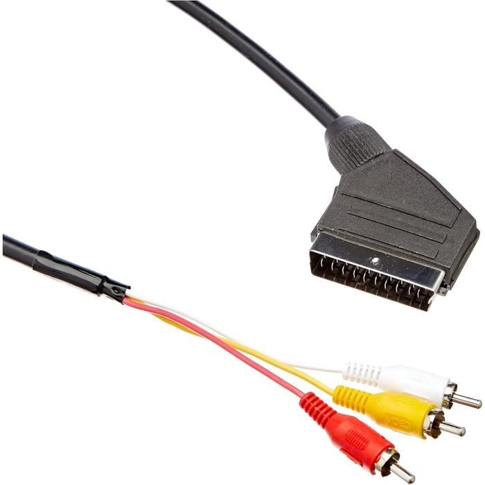 CABLE PÉRITEL MÂLE VERS 2 X RCA-MÂLE-AUDIO OUT 1,5M. - Achat/Vente OEM 1979657