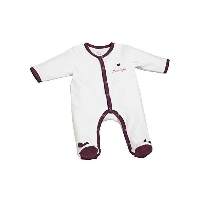 Pyjama bébé blanc 1 mois Mam'zelle Bou - Sauthon - Cdiscount Prêt