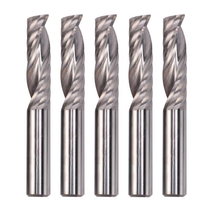 5 PièCes SéRies Up Down Cut 6 MM Spirale Solide Carbure CNC Routeur