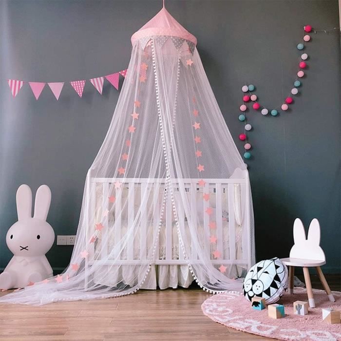 Ciel De Lit Moustiquaire Bébé Enfant Violet - Baldaquin Princesse Tente De Lit Décoration Chambre