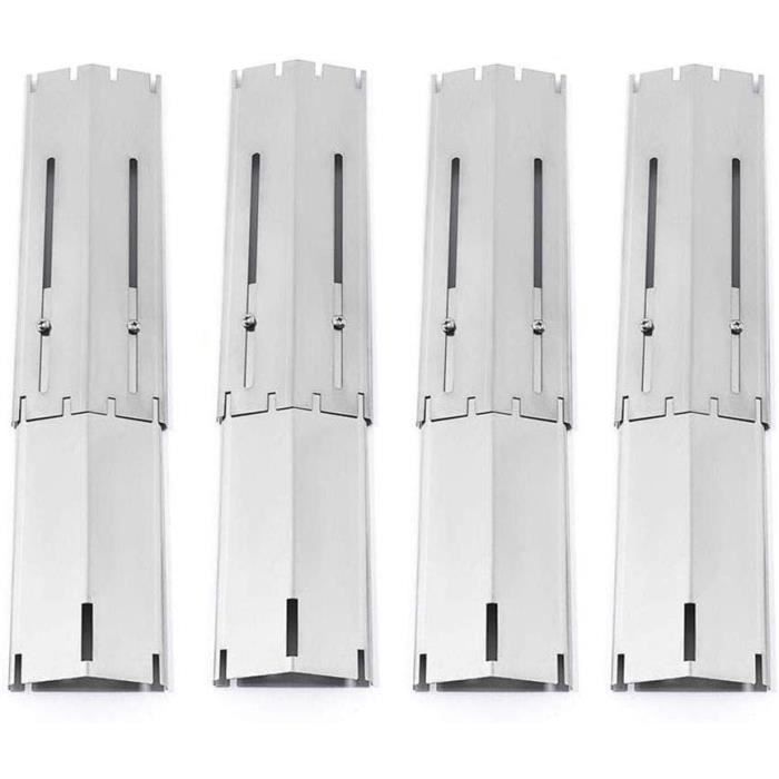 Lot De 4 Plaques Chauffantes Universelles Pour Barbecue Gaz – Inox, Réglables (30 à 72 Cm)