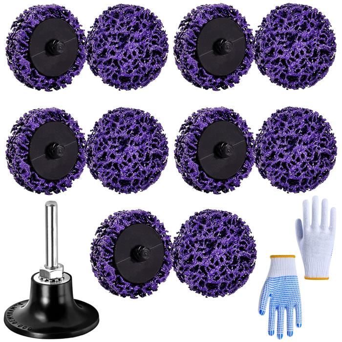 5 Disques Nettoyage Meuleuse 125mm - Abrasif Nylon Violet - Enlève Peinture, Rouille - Pour Surface Métal, Bois