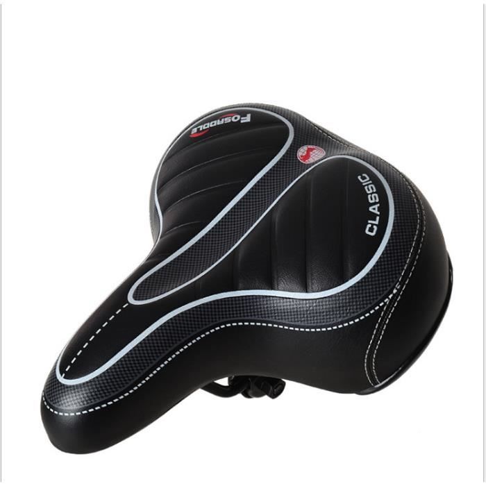 Selle De Vélo Extra Large Avec Gel - Coussin De Confort 'Big Bum' Pour Longues Balades - Universelle