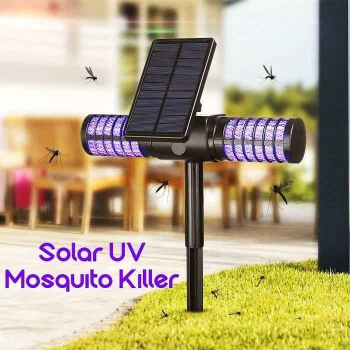 Lampe anti-insecte/anti-moustique, solaire, pour l'extérieur - à