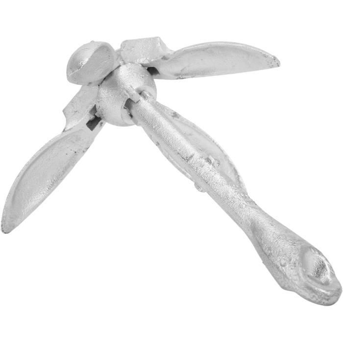 Toshilian Ancre De Bateau, Ancre Grappin Pliant Ancre à Grappin Ancre Pliante Argenté 10 Kg Fer Malléable