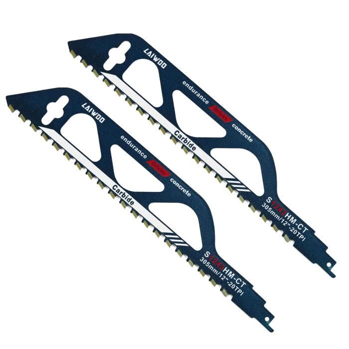 WORKPRO Lame De Scie Sabre 10 Pièces, Accessoires De Scie Sabre Pour Bois Huimide Coupe Rapide 5tpi Avec Boite De Rangement 83670367
