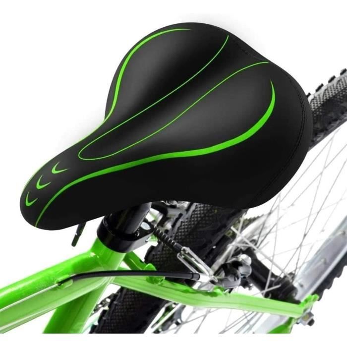 ZHIQIU Coussin de selle de vélo coloré respirant et confortable pour vélo de route à pignon fixe (noir
