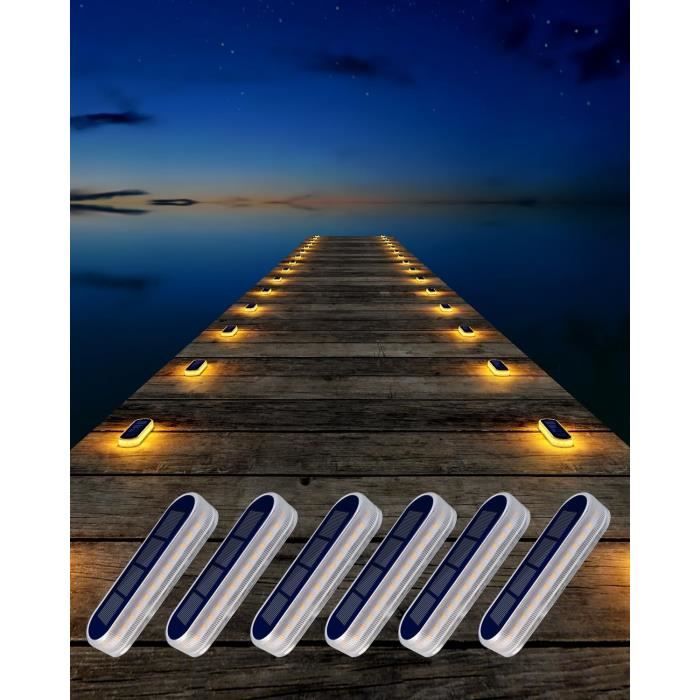 Lot De 4 Lampes Solaires Extérieur IP68 - Éclairage Escalier, Allée, Jardin, Marche/Auto On/Off, Ultra Résistantes Et Luminueuses