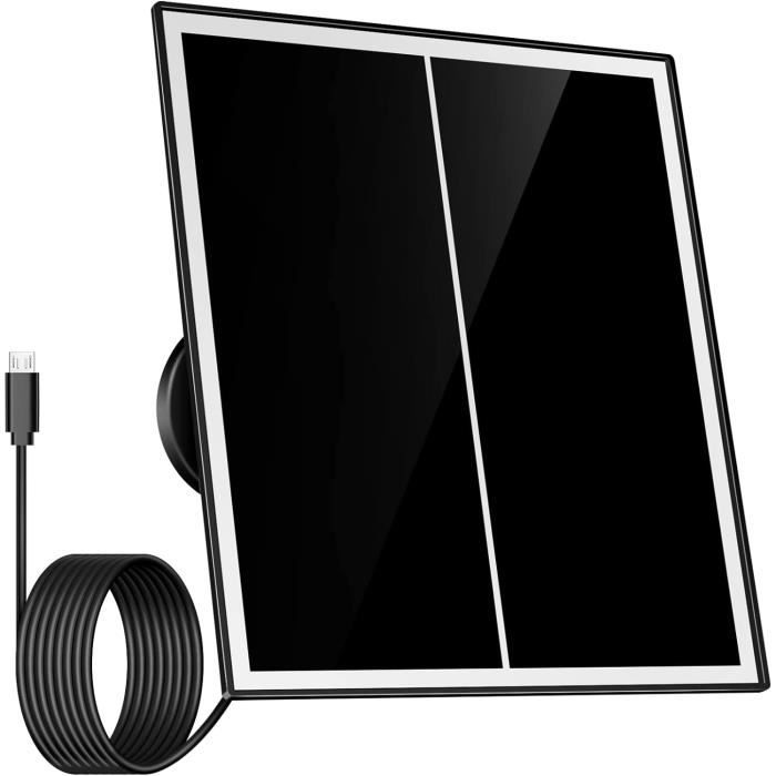 Chargeur de panneau solaire 6 W pour caméras de sécurité extérieures Chargeur de panneau solaire 6 W pour caméras de sécurité extérieures