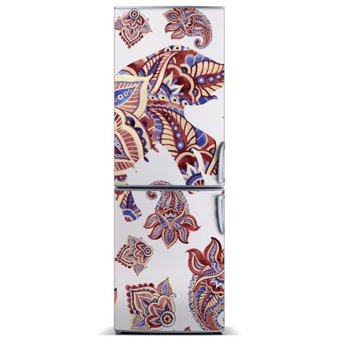 Tulup Autocollant Frigo 60x180 Cm Fond Bois - Décoration Réfrigérateur Auto-adhésif