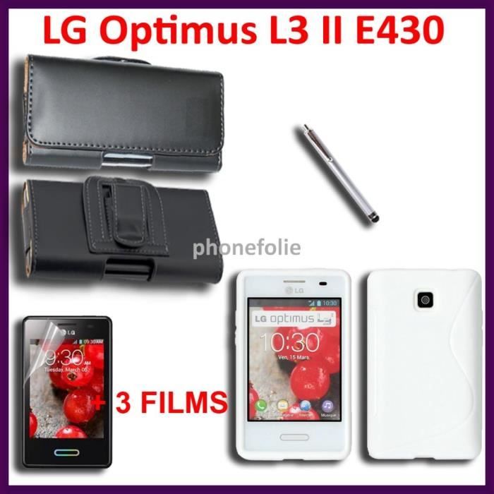 Coque Rigide Blanche Pour LG Optimus L3 E400 - Protection Fine Et Ajustée, Neuve