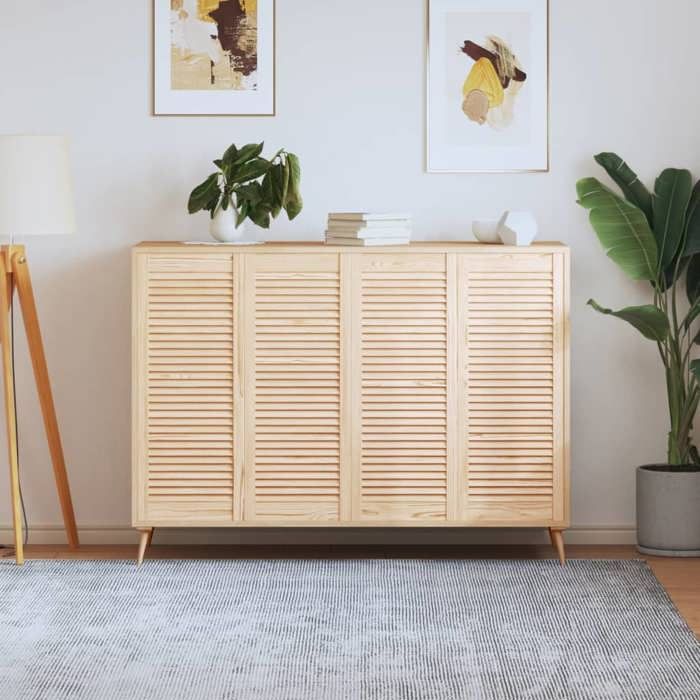 vidaXL Portes à persiennes 4 pcs Bois de pin massif 99 3x39 4 cm
