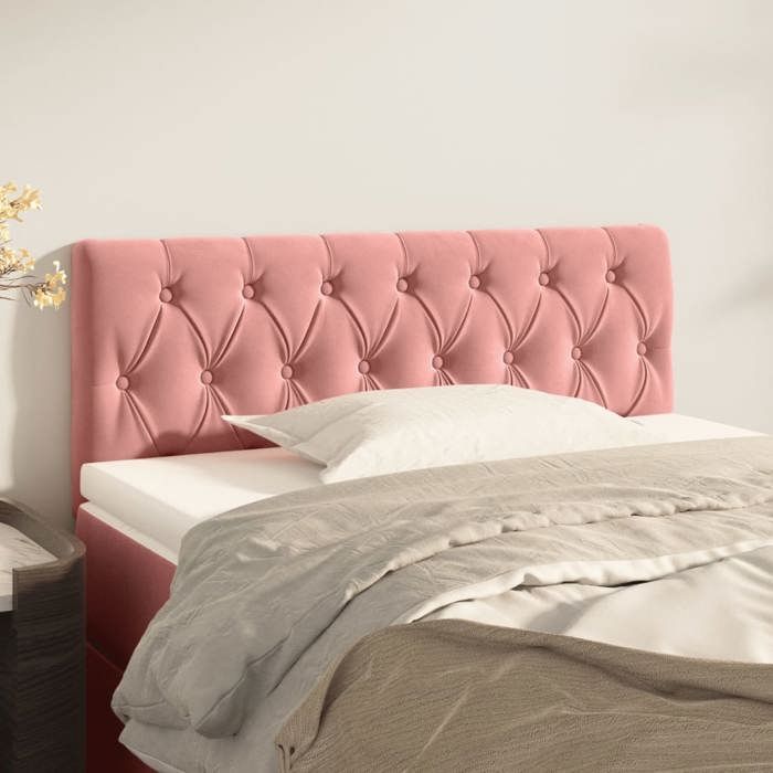 vidaXL Tête de Lit Meuble de Chambre à Coucher Accessoire de Lit Simple Tête de Cadre de Lit Maison Intérieur Rose 346325