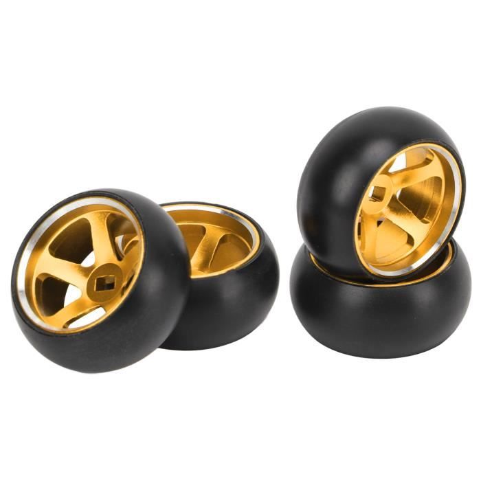 VGEBY Set De 2 Pneus Arrière RC 1/14 – Jantes Alliage Alu + Caoutchouc – 85x47 Mm – Pour Camion Remorque