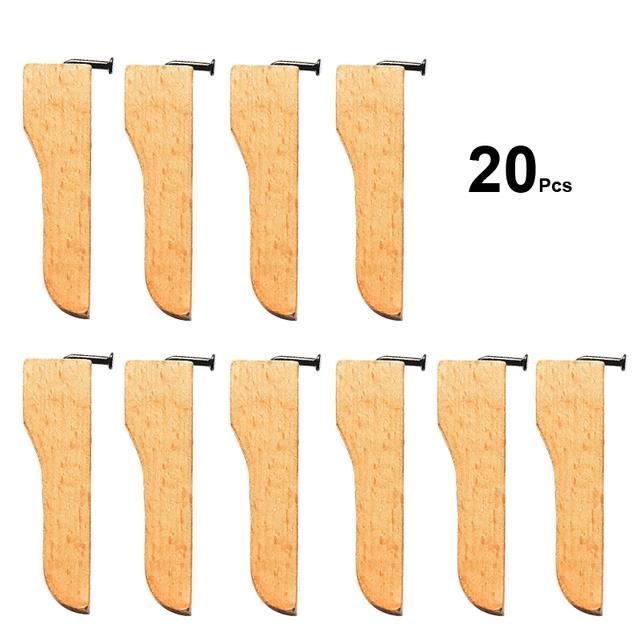 Wanjorlay Lot 20 Ouvre-Bouteilles Bière Bois - Tire-Bouchon Acier Inoxydable - Manche Bois