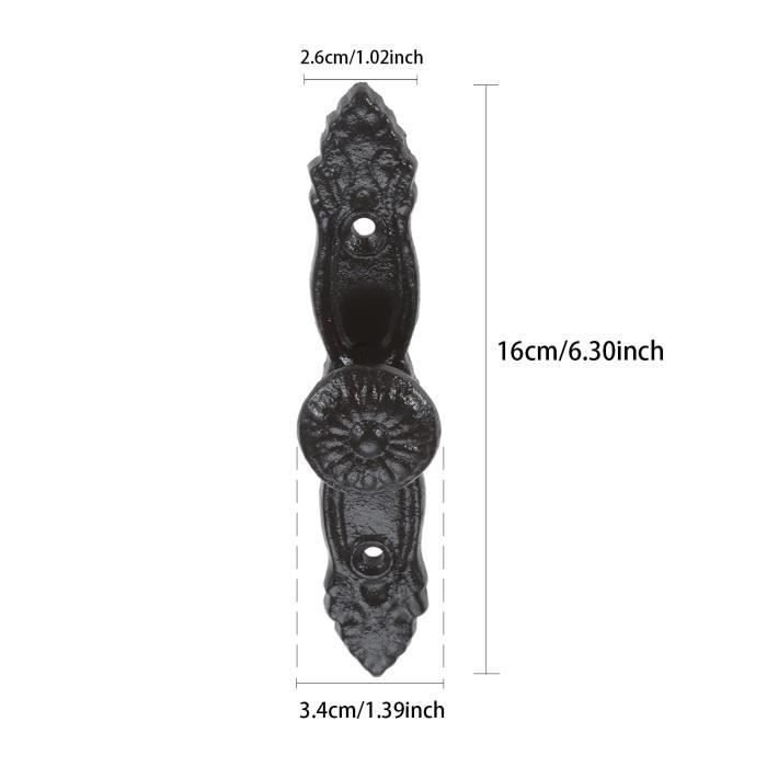 Ancienne Paire De Poignées Tirette Pour Porte Coulissante - Laiton Vintage Finition Antique - Idéal Projet Rénovation