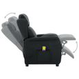 44521Haut de gamme® Fauteuil Relax électrique - Fauteuil de massage pour Salon ou Chambre à coucher - Gris foncé Tissu-1