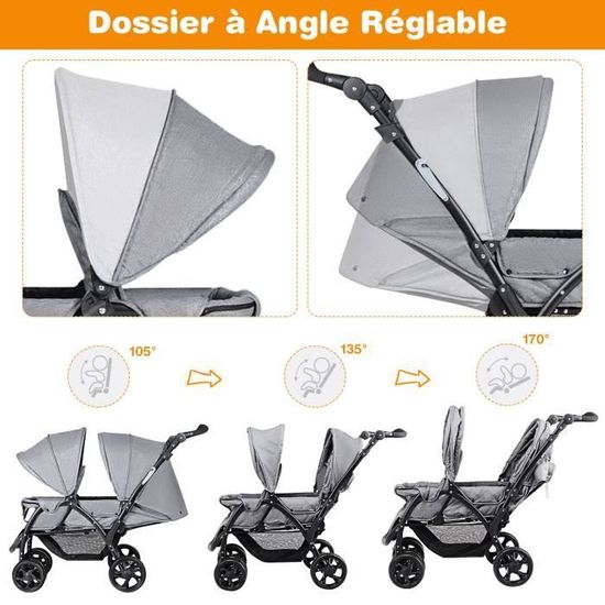 Capote pour deals poussette double