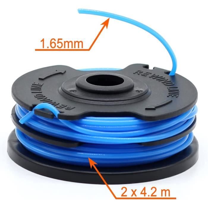 Lot de 4 bobines de fil pour débroussailleuse 40 V Longueur 8,4 m,Ø 1 — free download