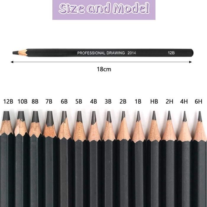 Tbest Kit crayon noir Nouveau 14 crayons gradués dessin croquis tons  nuances Art artiste photo dessin au crayon - Cdiscount Beaux-Arts et  Loisirs créatifs