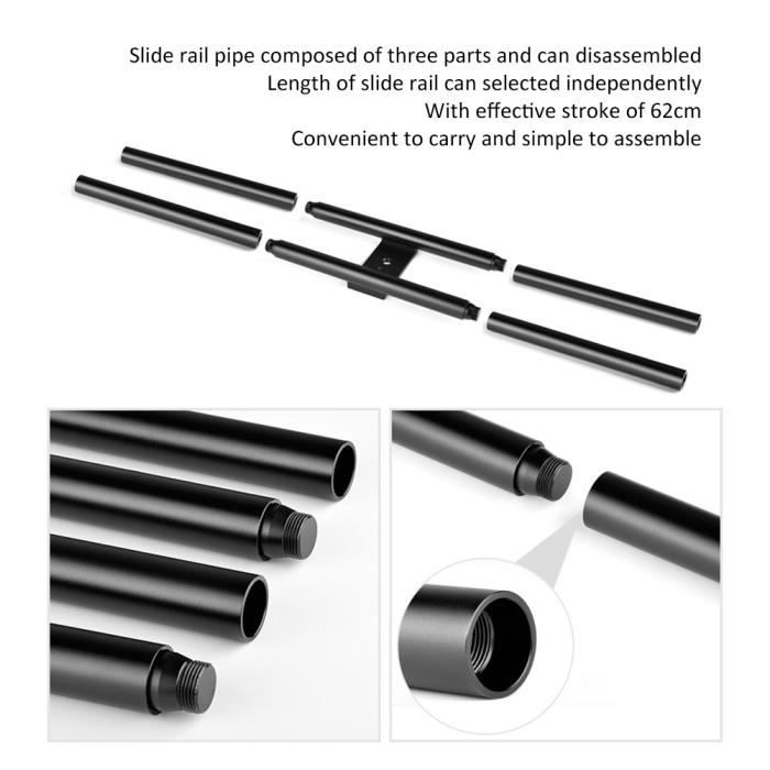 Rail coulissant pour caméra - CIKONIELF - Modèle S1 - Aluminium - 62 cm ...
