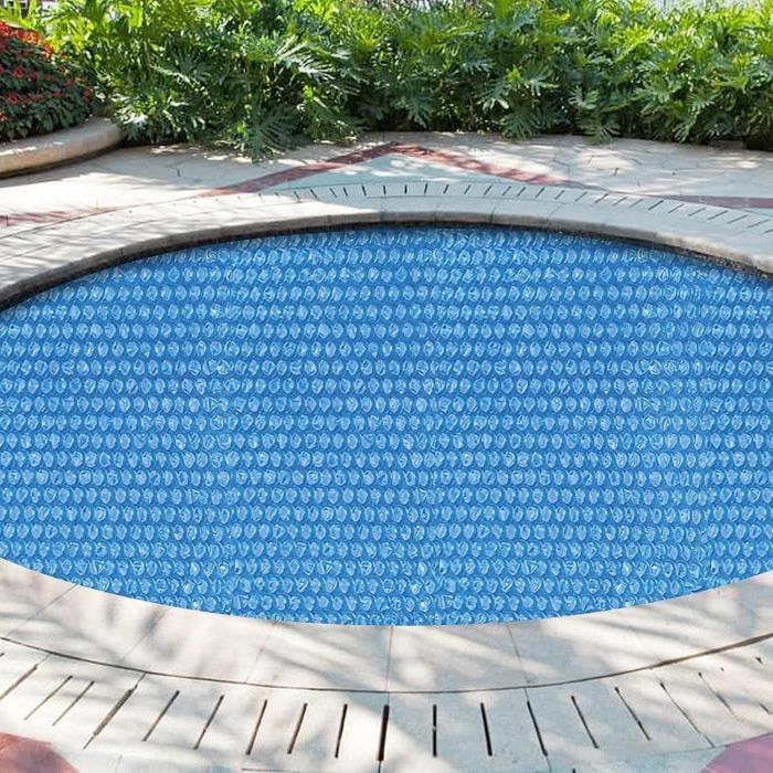 Bâche Solaire Piscine Ronde 360 Cm 400 µm - Couverture Chauffante Économie Énergie Bords Renforcés
