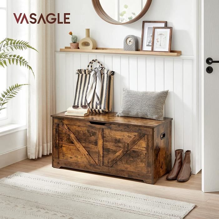 Coffre de Rangement Intérieur VASAGLE - Style Grange - 100 x 40 x