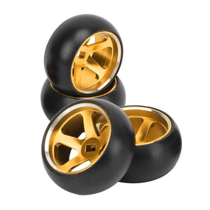 Jantes Noires Hexagonales de 12 Mm et Pneus En Caoutchouc RC 1:10 Jantes Noires Hexagonales de 12 Mm et Pneus En Caoutchouc RC 1:10