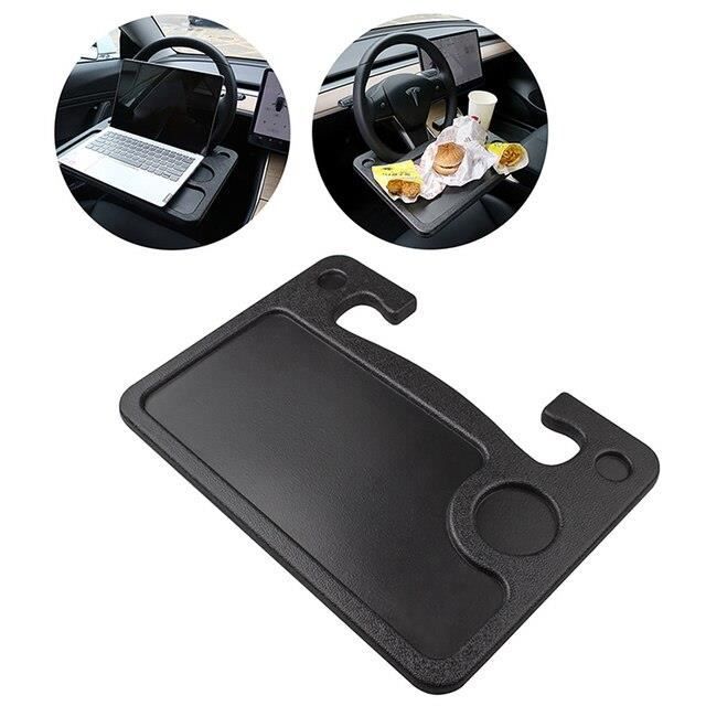 volant de voiture ordinateur portable plateau pour tesla modèle 3/y  accessoires volant alimentaire bureau portable table de bureau