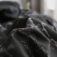 2 pièces - ensemble housse de couette en polyester avec taie d'oreiller de literie en marbre taille unique (Noir)-2