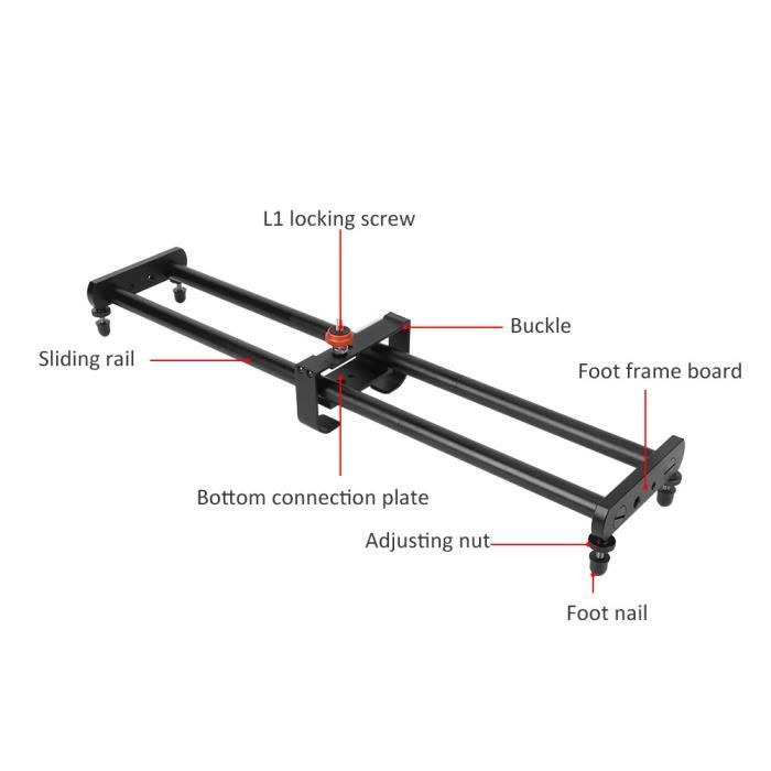 Rail coulissant pour caméra - CIKONIELF - Modèle S1 - Aluminium - 62 cm ...