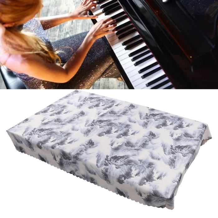 CEN housses de piano 88 touches Tissu anti-poussière pour piano complet 88  touches peinture à l'encre protection clavier - Cdiscount Instruments de  musique