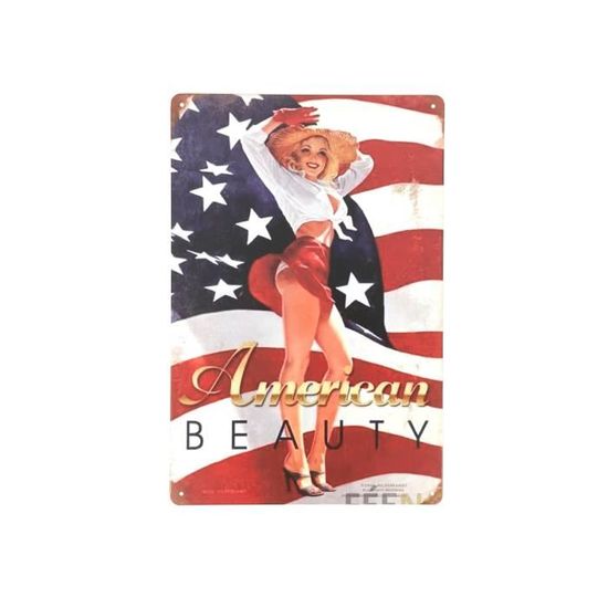 Plaque Métal Déco Vintage - Pompe à Essence Pin up - American Doll  (20x30cm) OBJET DE DECORATION MURALE - Cdiscount Maison