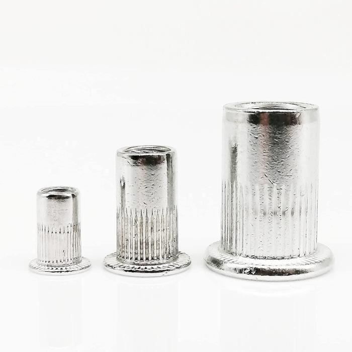 Écrou à Riveter 10-20 Pièces M3 M4 M5 M6 M8 M10 M12 Aluminium Plat Tête ...