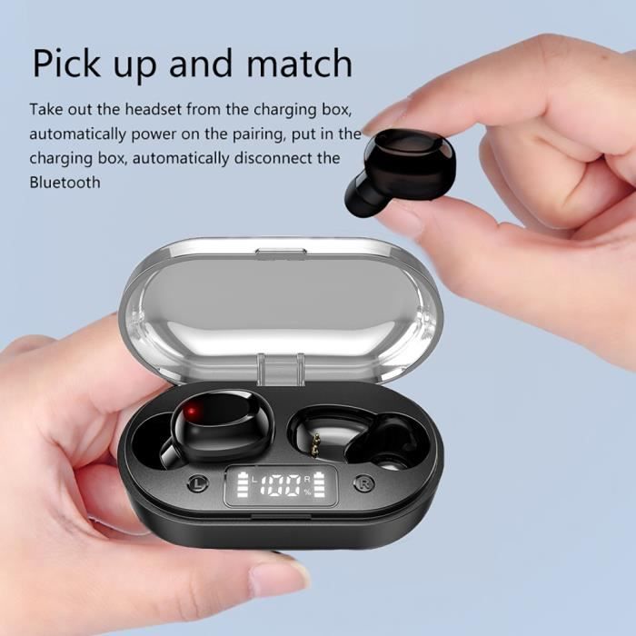 Écouteurs sans fil Sounix avec étui de chargement - Bluetooth 5.3 -  Écouteurs de Sport