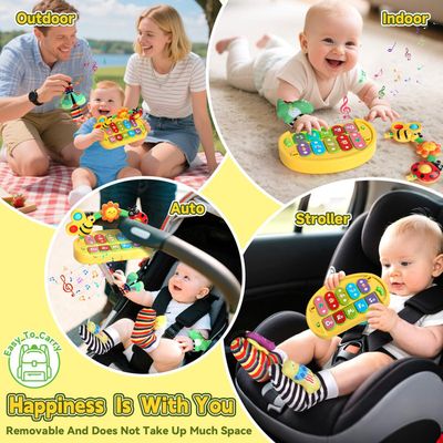 Jouet Piano Éléphant Musical Lumineux Pour Bébé 6-18 Mois – Sons Animaux, Mélodies & Lumières, Cadeau Idéal Garçons Filles
