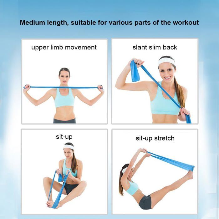 MORECOO Kit Bande Résistance Latex 12 Pièces – Musculation, Yoga, Rééducation – 5 Niveaux – Homme/Femme – Pliable Et Transportable