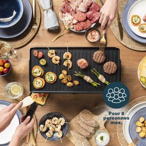 Raclette Princess 162720 Pour 8 Personnes – Pierre à Cuire, 1200W, Sans BPA, Garantie 1 An