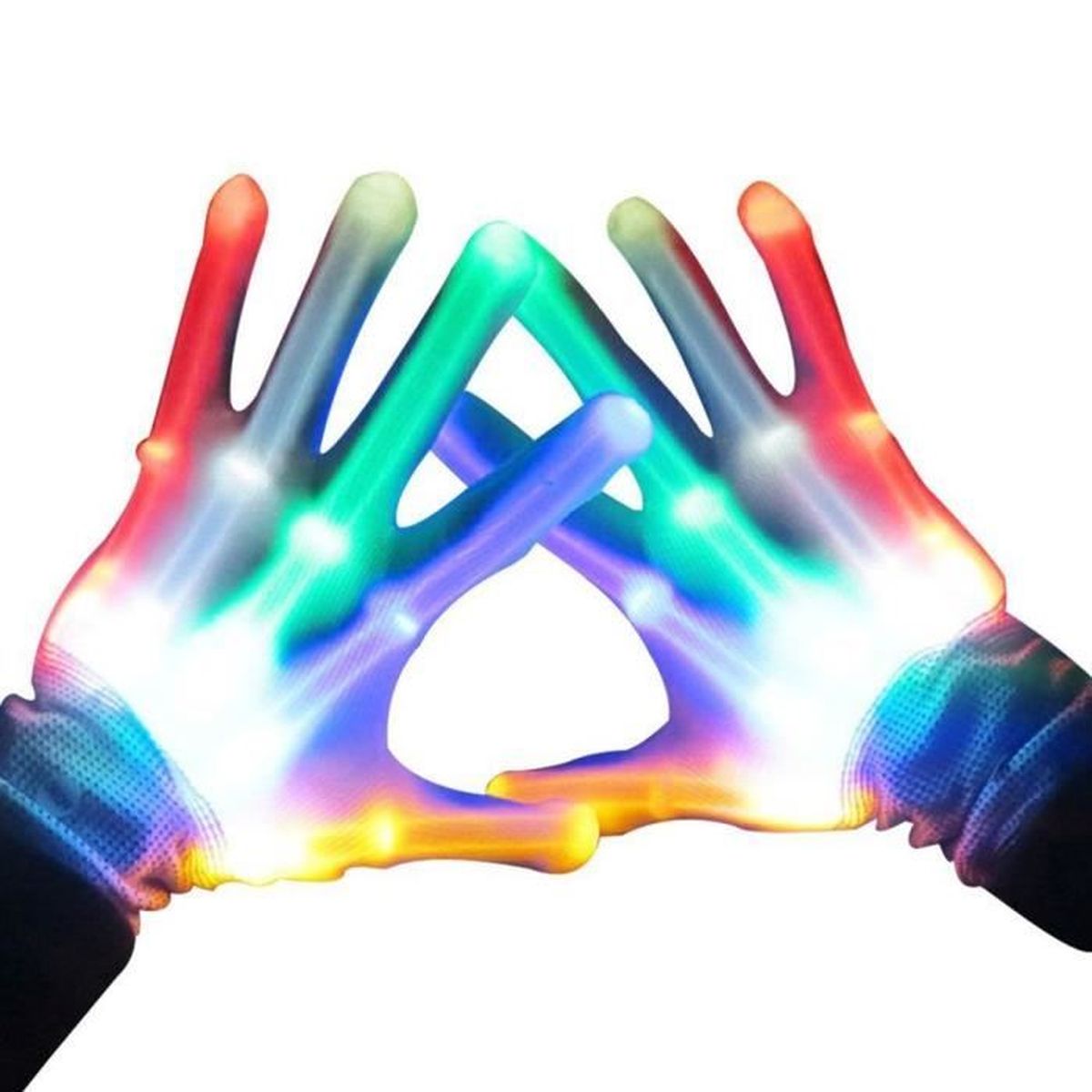Colorful DEL clignotant Finger Light Gants éclairage de Rave Party Halloween Bar