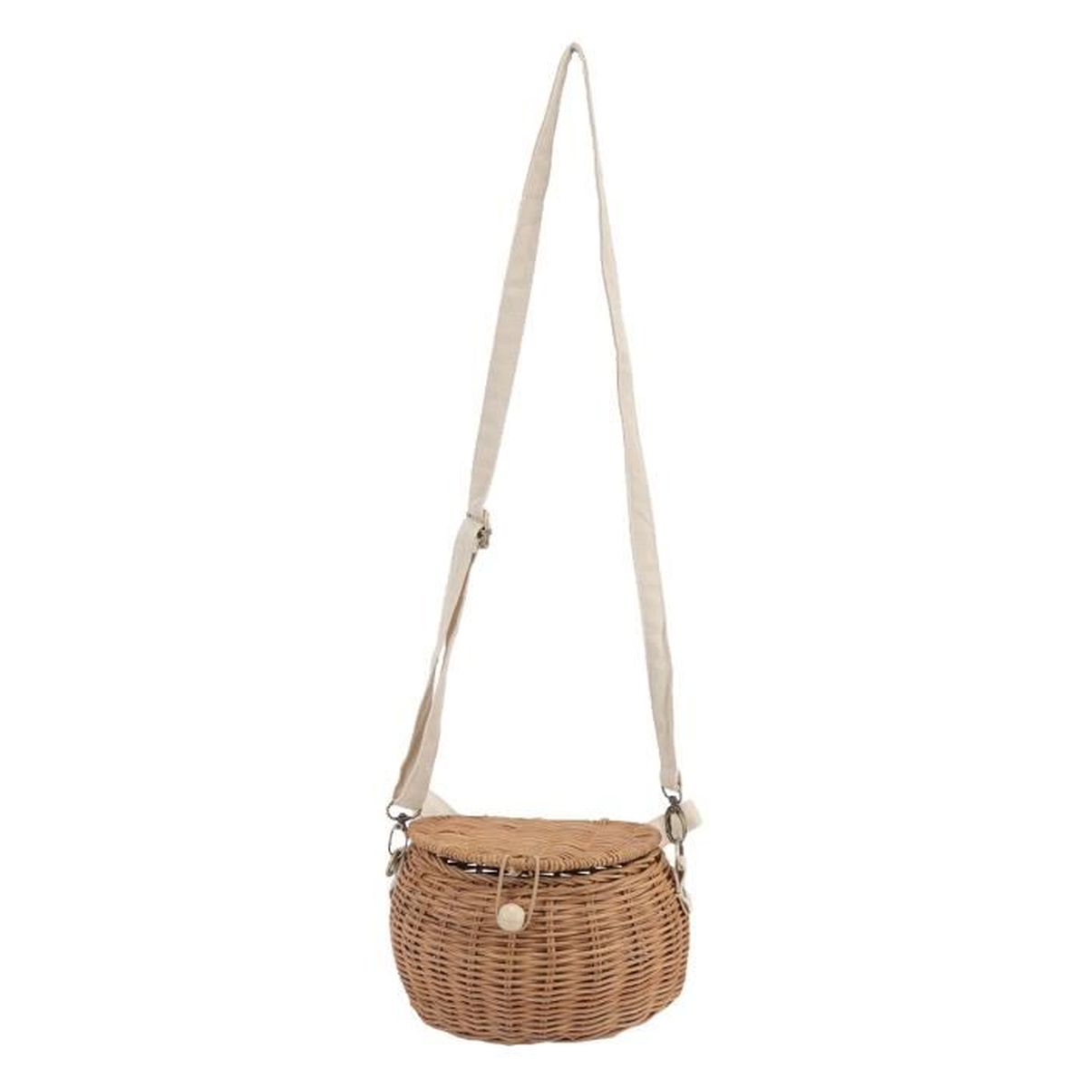 YOSOO sac en rotin Sac rond en rotin naturel Vintage tissé sac à