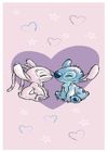 JERRY FABRICS Lilo & Stitch Serviette de plage Love - 70 x 140 cm - Coton