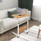 Table d'appoint roulante en bois de chêne - Soges - 60x40cm - Réglable en hauteur - Capacité de charge 30kg