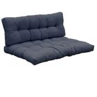 RED DECO Coussins d'extérieur RIOU - Gris anthracite - Confortable et élégant - Pour salon bas