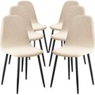DRMKER Lot de 6 Housse de Chaise de Salle à Manger Scandinaves Style Nordique Couverture Revêtement de Chaise Extensible pour Cuisine
