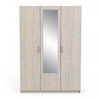 Armoire - ODA n°2 - Chêne clair - 3 portes avec miroir - Bois clair