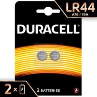 Pile Bouton Alcaline Duracell Spéciale LR44 1,5 V, Pack de 2 (76A - A76 - V13GA), Conçue pour une Utilisation dans les Jouets, Ca